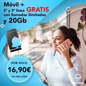 movil 20 Gb con ilimmitadas y 2 líneas movil gratis